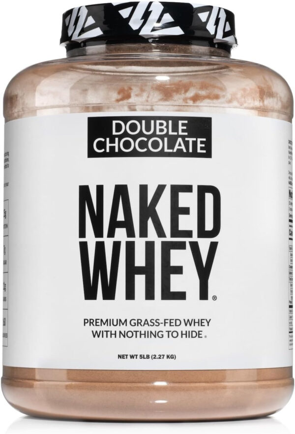 NAKED Whey 2LB 100% Grass Fed Whey Protein Powder - Only 1 Ingredient, Unflavored Whey Protein, Undenatured, Gluten Free, Soy Free, No GMOs, No Preservatives