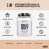 NAKED Whey 2LB 100% Grass Fed Whey Protein Powder - Only 1 Ingredient, Unflavored Whey Protein, Undenatured, Gluten Free, Soy Free, No GMOs, No Preservatives