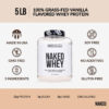 NAKED Whey 2LB 100% Grass Fed Whey Protein Powder - Only 1 Ingredient, Unflavored Whey Protein, Undenatured, Gluten Free, Soy Free, No GMOs, No Preservatives