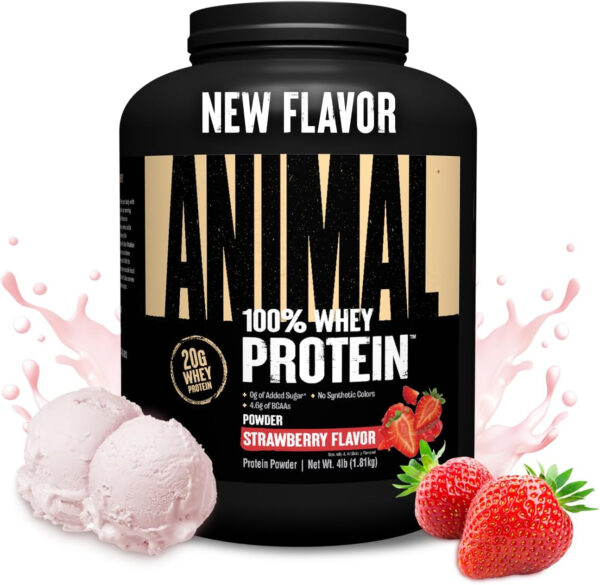 68946e14f257578429ba3d9e89cb4f64f849cc927b978956eb095.jpg Animal 100% Whey Protein Powder – Whey Blend for Pre Workout or Post Workout, Recovery, or an Anytime Low Sugar Protein Boost Meal Replacement with BCAA Branched Chain Amino Acids – Chocolate, 4 lb
