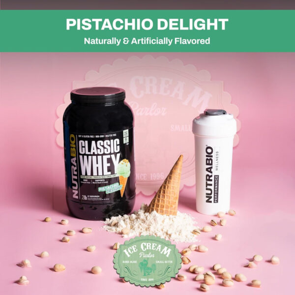 NutraBio Classic Whey Protein Powder- 25G of Protein Per Scoop - Full-Spectrum Amino Acid Profile - No Fillers, Artificial Colors, Preservatives - Low Glycemic Index - Creamy Vanilla, 5 Pounds