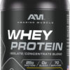 Amazing Muscle 100% Whey Protein Powder *Advanced Formula with Whey Protein Isolate Along with Ultra Filtered Whey Protein Concentrate (Cookie & Cream, 5 Lb)