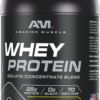 Amazing Muscle 100% Whey Protein Powder *Advanced Formula with Whey Protein Isolate Along with Ultra Filtered Whey Protein Concentrate (Cookie & Cream, 5 Lb)