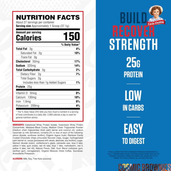 68946fb04f2541700598ee8b63d22a941b6d82929f0b1e59024fc.jpg RYSE Loaded Protein Powder - Cinnamon Toast - 25g Whey Protein Isolate & Concentrate with Prebiotic Fiber & MCTs - Low Carb, Low Sugar, Digestive-Friendly - 54 Servings / 4 lb Tub