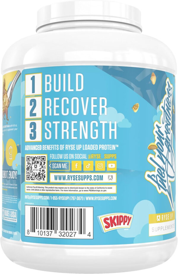 68946fd952de7210af2fdb9c5f215c4456986e6ab2d46c86f63bb.jpg RYSE Loaded Protein Powder - Cinnamon Toast - 25g Whey Protein Isolate & Concentrate with Prebiotic Fiber & MCTs - Low Carb, Low Sugar, Digestive-Friendly - 54 Servings / 4 lb Tub