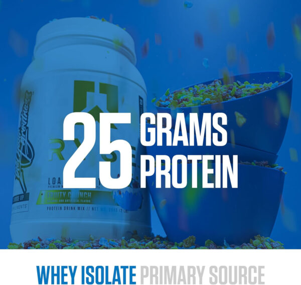 68946fde9a92b4e20e201ff3eeab4e71dbbcaeda0a619bcbaa2df.jpg RYSE Loaded Protein Powder - Cinnamon Toast - 25g Whey Protein Isolate & Concentrate with Prebiotic Fiber & MCTs - Low Carb, Low Sugar, Digestive-Friendly - 54 Servings / 4 lb Tub