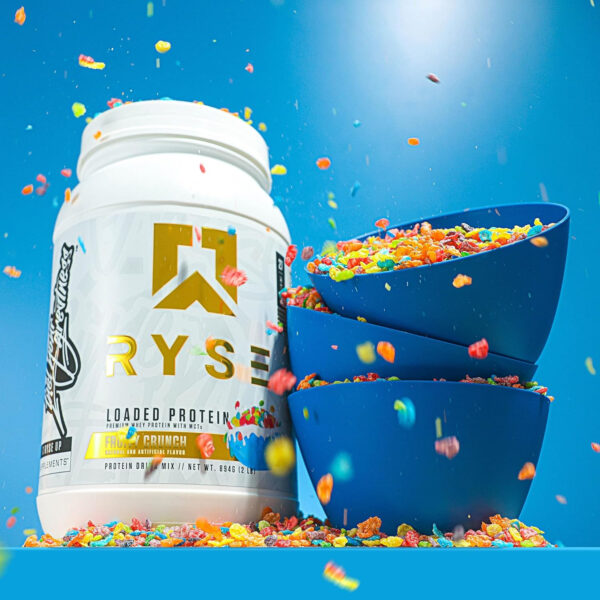 68946fe136446cff9bd147f4caca143a9a2bd6616bb1bc95450b1.jpg RYSE Loaded Protein Powder - Cinnamon Toast - 25g Whey Protein Isolate & Concentrate with Prebiotic Fiber & MCTs - Low Carb, Low Sugar, Digestive-Friendly - 54 Servings / 4 lb Tub