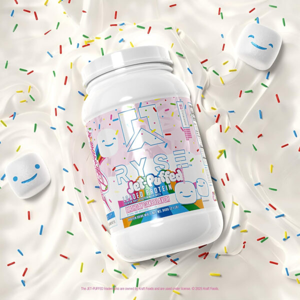 68946fe8c152ced9054331d4e81731d11d84e30c342ac0b0419fa.jpg RYSE Loaded Protein Powder - Cinnamon Toast - 25g Whey Protein Isolate & Concentrate with Prebiotic Fiber & MCTs - Low Carb, Low Sugar, Digestive-Friendly - 54 Servings / 4 lb Tub