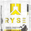 68946ff2bef586cf065fbe44bf4ddd443a5da18581868fbe05e39.jpg RYSE Loaded Protein Powder - Cinnamon Toast - 25g Whey Protein Isolate & Concentrate with Prebiotic Fiber & MCTs - Low Carb, Low Sugar, Digestive-Friendly - 54 Servings / 4 lb Tub