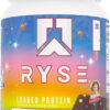 68946ffcb37cb453fde4da23512d265fe5ed22e5ca7a590699b4b.jpg RYSE Loaded Protein Powder - Cinnamon Toast - 25g Whey Protein Isolate & Concentrate with Prebiotic Fiber & MCTs - Low Carb, Low Sugar, Digestive-Friendly - 54 Servings / 4 lb Tub