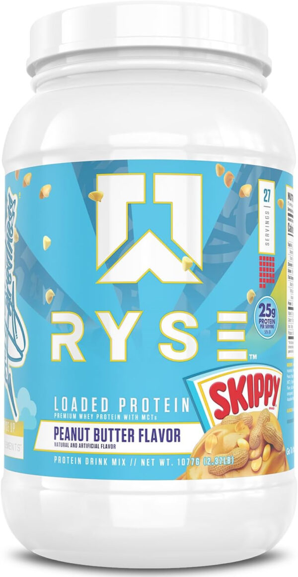 689470125c4f66e2e979bb0cd946b66a0b7856ce35162713df846.jpg RYSE Loaded Protein Powder - Cinnamon Toast - 25g Whey Protein Isolate & Concentrate with Prebiotic Fiber & MCTs - Low Carb, Low Sugar, Digestive-Friendly - 54 Servings / 4 lb Tub