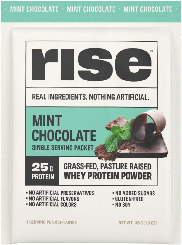 Rise Grass-Fed Whey Protein Powder - Vanilla | 25g Protein No Artificial Flavors, Colors, or Preservatives - Sugar Free, Gluten-Free, Soy Free (2.3 lbs)