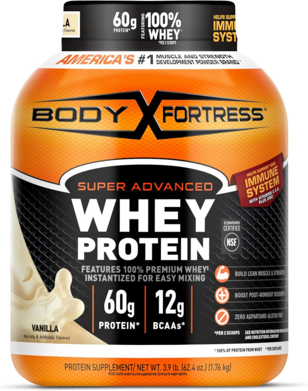 Body Fortress 100% Whey, Premium Protein Powder, Chocolate, 1.78lbs