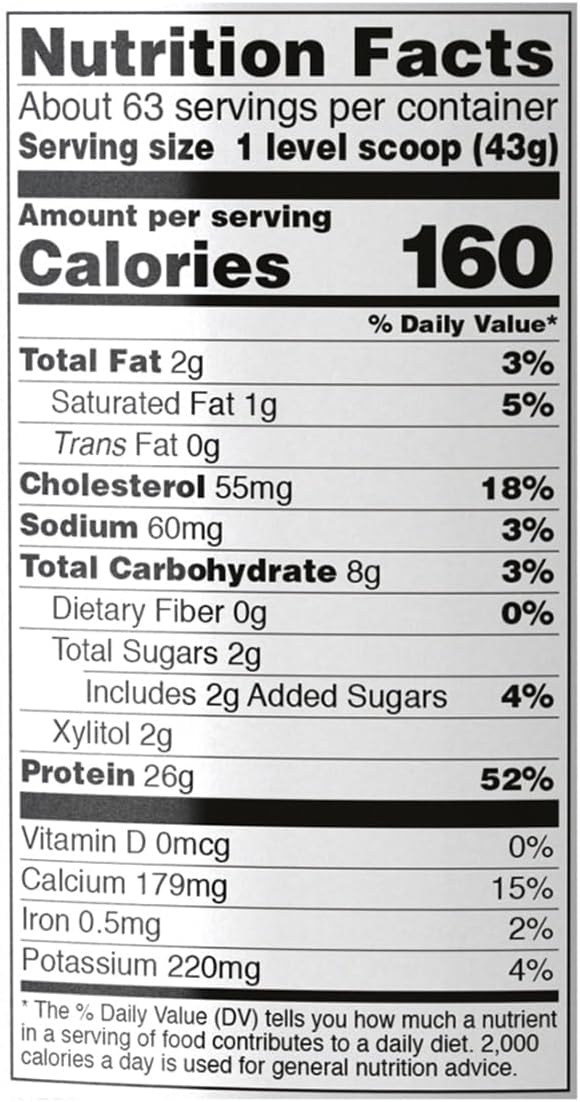NOW Sports Nutrition, Whey Protein, 26 g With BCAAs, Creamy Vanilla Powder, 6-Pound
