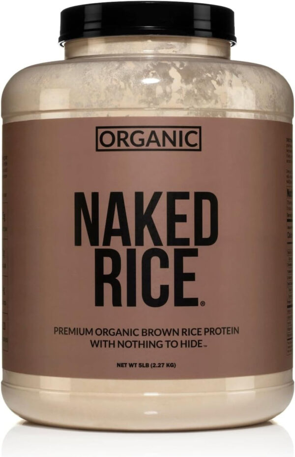 NAKED Rice 1Lb - Organic Brown Rice Protein Powder - Vegan Protein Powder, GMO Free, Gluten Free & Soy Free. Plant-Based Protein, No Artificial Ingredients - 15 Servings