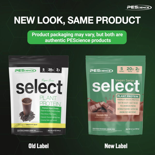 689480975e43a3d68babce7c7b7d13b1bc8b529c0dacbcd9779b4.jpg PEScience Select Vegan Protein Powder, Plant Based with Amazing Taste, Smooth Texture, Pea Protein Brown Rice Blend, Dairy Free, Gluten Free, Soy Free, 5 Servings, Chocolate Bliss
