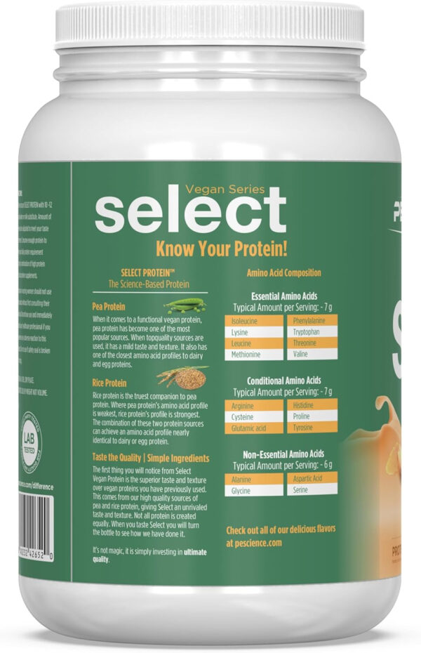 689480aaac31822a85874009b8a4178681b2e739ab2993d0a0a15.jpg PEScience Select Vegan Protein Powder, Plant Based with Amazing Taste, Smooth Texture, Pea Protein Brown Rice Blend, Dairy Free, Gluten Free, Soy Free, 5 Servings, Chocolate Bliss