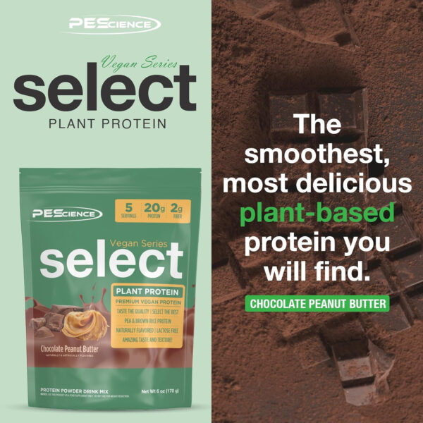 689480bc758b2c807a03f3a37df4dd321f7a601af87dd8d017666.jpg PEScience Select Vegan Protein Powder, Plant Based with Amazing Taste, Smooth Texture, Pea Protein Brown Rice Blend, Dairy Free, Gluten Free, Soy Free, 5 Servings, Chocolate Bliss
