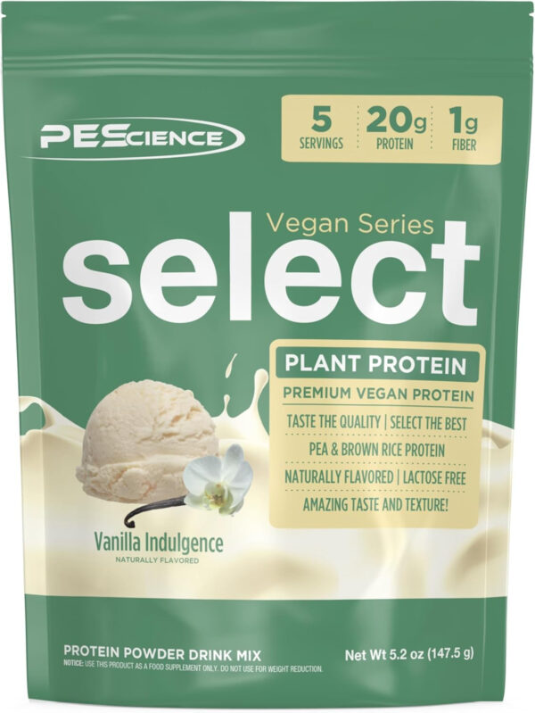 689480ccd8478e9336387b5ea90b53a18caab0f08c243deb7dcb0.jpg PEScience Select Vegan Protein Powder, Plant Based with Amazing Taste, Smooth Texture, Pea Protein Brown Rice Blend, Dairy Free, Gluten Free, Soy Free, 5 Servings, Chocolate Bliss