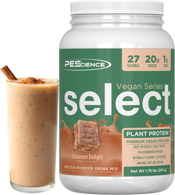 689480d753db2d84db9e9edfab3246823cc7582bf11ee60cc3954.jpg PEScience Select Vegan Protein Powder, Plant Based with Amazing Taste, Smooth Texture, Pea Protein Brown Rice Blend, Dairy Free, Gluten Free, Soy Free, 5 Servings, Chocolate Bliss