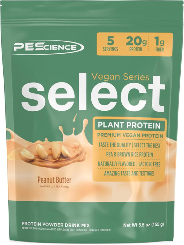 689480ea7e61a74f172c8e3804fde356b8552384db08f743aca5b.jpg PEScience Select Vegan Protein Powder, Plant Based with Amazing Taste, Smooth Texture, Pea Protein Brown Rice Blend, Dairy Free, Gluten Free, Soy Free, 5 Servings, Chocolate Bliss
