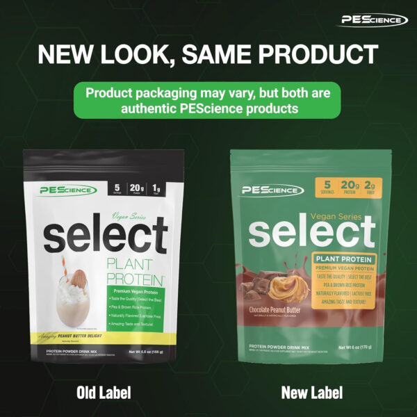 689480ebdd4c7d0dc71461b565d52a13e53e63afe3b5391b24550.jpg PEScience Select Vegan Protein Powder, Plant Based with Amazing Taste, Smooth Texture, Pea Protein Brown Rice Blend, Dairy Free, Gluten Free, Soy Free, 5 Servings, Chocolate Bliss