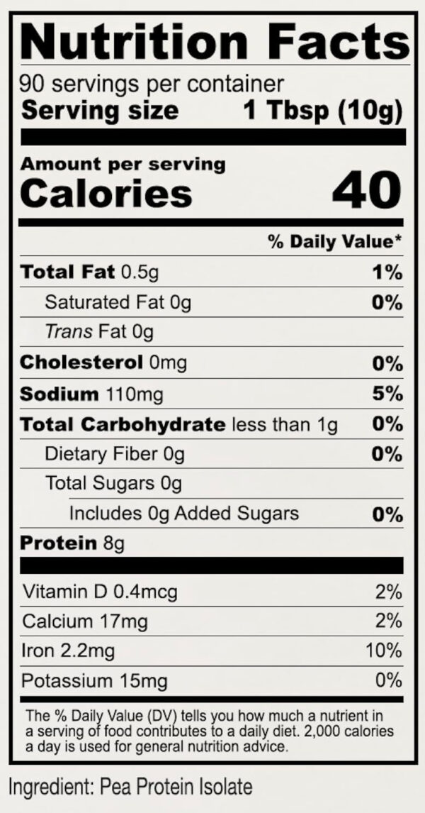 Anthony's Premium Pea Protein, 2 lb, Plant Based, Gluten Free, Unflavored, Vegan, Keto Friendly, Made from Peas