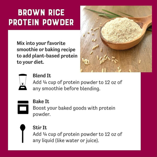 Judee’s Brown Rice Protein Powder (80% Protein) 1.5 lb - Non-GMO Sprouted - Keto-Friendly, Dairy, Gluten & Soy-Free - Plant-Based