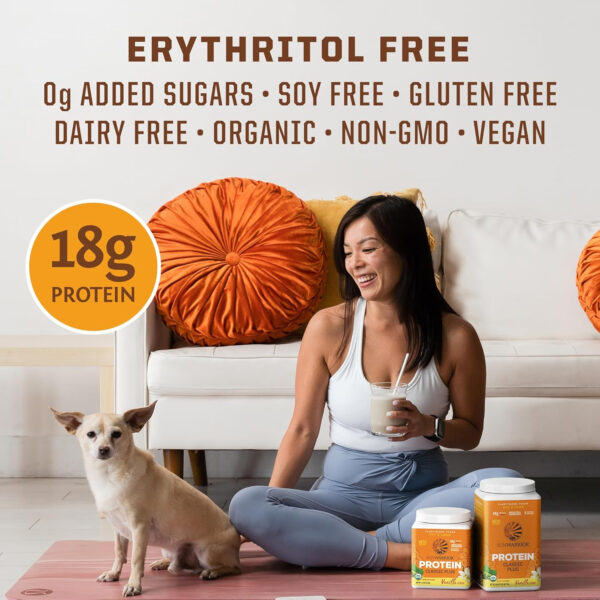 Brown Rice Protein Powder with Bcaa & Amino Acids Raw Rice Protein Shake Gluten Free Low Carb Dairy Free | Plant Based Classic Sprouted Brown Rice Protein Powder Natural 375g by Sunwarrior