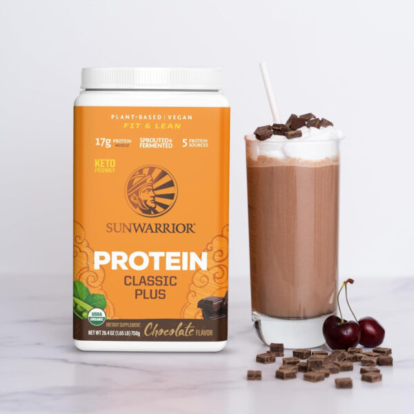 Brown Rice Protein Powder with Bcaa & Amino Acids Raw Rice Protein Shake Gluten Free Low Carb Dairy Free | Plant Based Classic Sprouted Brown Rice Protein Powder Natural 375g by Sunwarrior