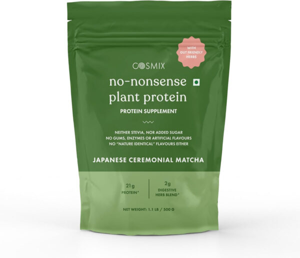 No-Nonsense Plant Protein, 21g Organic Brown Rice & Pea Isolate, Plant Based, Vegan, Gluten/Dairy Free, Sugar Free, Vanilla Latte, 1.1lb (1pk, 13 Servings)