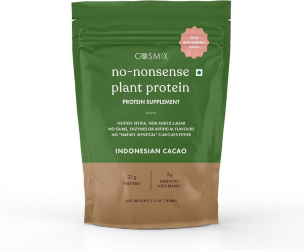 No-Nonsense Plant Protein, 21g Organic Brown Rice & Pea Isolate, Plant Based, Vegan, Gluten/Dairy Free, Sugar Free, Vanilla Latte, 1.1lb (1pk, 13 Servings)