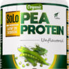 SOLO Organic Pea Protein Isolate, Low in Sodium, Canada Grown Peas, 100% Vegan, Non-GMO, Unflavored Plant Based Protein Powder with BCAA, Keto & Paleo Friendly, Easy to Digest, No Additives (2.7 lbs)