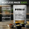 689483239f979dc4033fc821c4ae8313859728473ac248ce7d924.jpg PURIS Pantry Textured Pea Protein, Unflavored Meatless Vegetable Crumbles, Soy Free, Shelf-Stable, Gluten Free, 21g of Protein, Plant-Based Vegan Meat Substitute, Equivalent to 1.5 Pounds Ground Beef