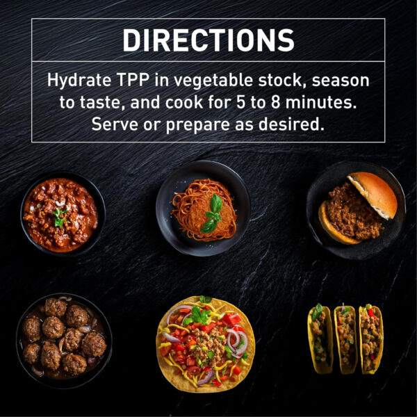 6894832663b2d60324b266bcd623f661d5ed2ae5ee0286a56b89a.jpg PURIS Pantry Textured Pea Protein, Unflavored Meatless Vegetable Crumbles, Soy Free, Shelf-Stable, Gluten Free, 21g of Protein, Plant-Based Vegan Meat Substitute, Equivalent to 1.5 Pounds Ground Beef