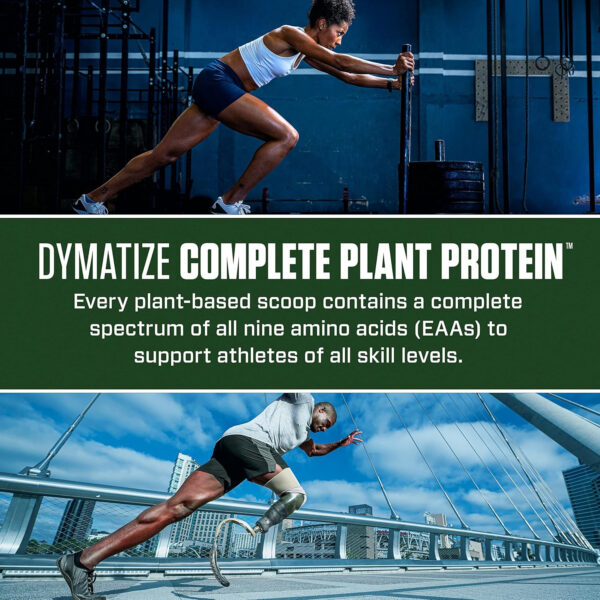 68948413e76a843390a98bbff3bad0a2dd3eed5da4d3613eca62d.jpg Dymatize Vegan Plant Protein, Smooth Vanilla, 25g Protein, 4.8g BCAAs, Complete Amino Acid Profile, 15 Servings