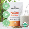 Sprout Living Organic Pea Protein Powder, Unflavored, 20 Grams of Plant Based Organic Protein Powder Without Artificial Sweeteners, Non Dairy, Non-GMO, Vegan, Gluten Free (1 Pound, 19 Servings)