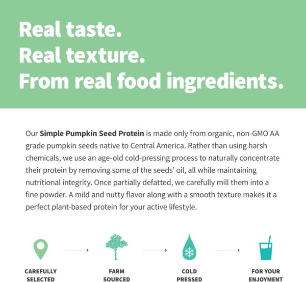 Sprout Living Organic Pea Protein Powder, Unflavored, 20 Grams of Plant Based Organic Protein Powder Without Artificial Sweeteners, Non Dairy, Non-GMO, Vegan, Gluten Free (1 Pound, 19 Servings)