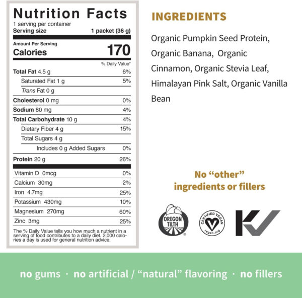 Sprout Living Organic Pea Protein Powder, Unflavored, 20 Grams of Plant Based Organic Protein Powder Without Artificial Sweeteners, Non Dairy, Non-GMO, Vegan, Gluten Free (1 Pound, 19 Servings)