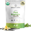 Sprout Living Organic Pea Protein Powder, Unflavored, 20 Grams of Plant Based Organic Protein Powder Without Artificial Sweeteners, Non Dairy, Non-GMO, Vegan, Gluten Free (1 Pound, 19 Servings)