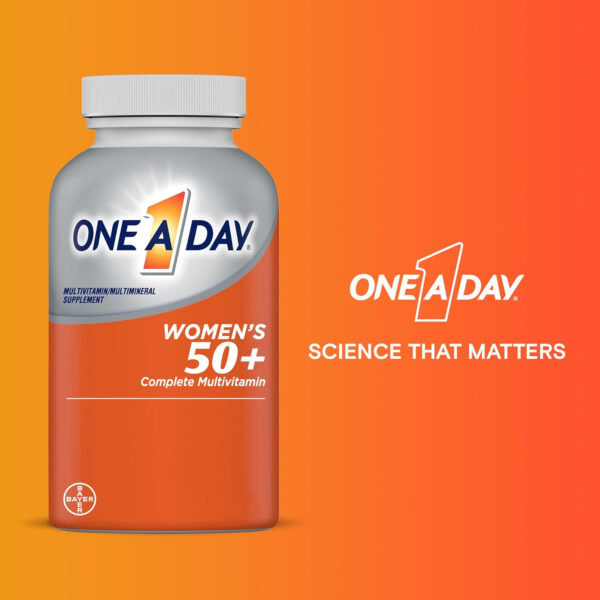 One A Day Women’s 50+ Multivitamins Tablet, Multivitamin for Women with Vitamin A, C, D, E and Zinc for Immune Health Support*, Calcium & more, 200 Count