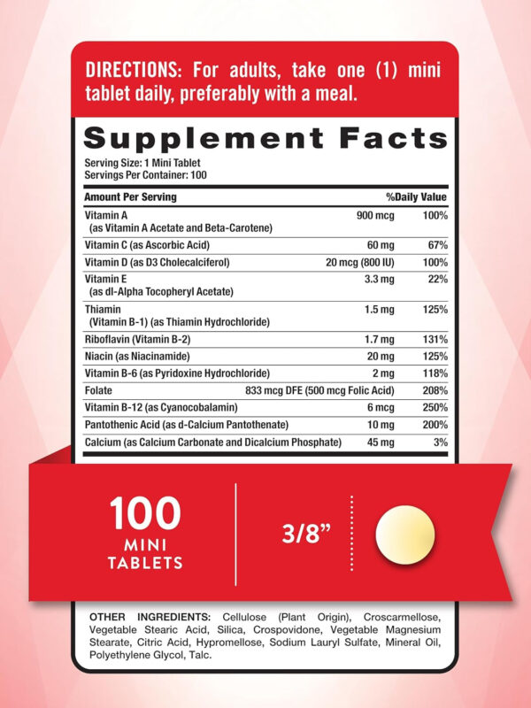 Nature's Truth One Daily Multivitamin | 100 Mini Tablets | for Men and Women | Non-GMO & Gluten Free Supplement