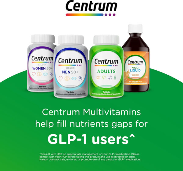 Centrum Minis Silver Multivitamin Tablet for Adults 50 Plus, Multimineral Supplement, Vitamin D3, B-Vitamins, Gluten Free, Non-GMO Ingredients, Supports Memory and Cognition in Older Adults - 320 Ct