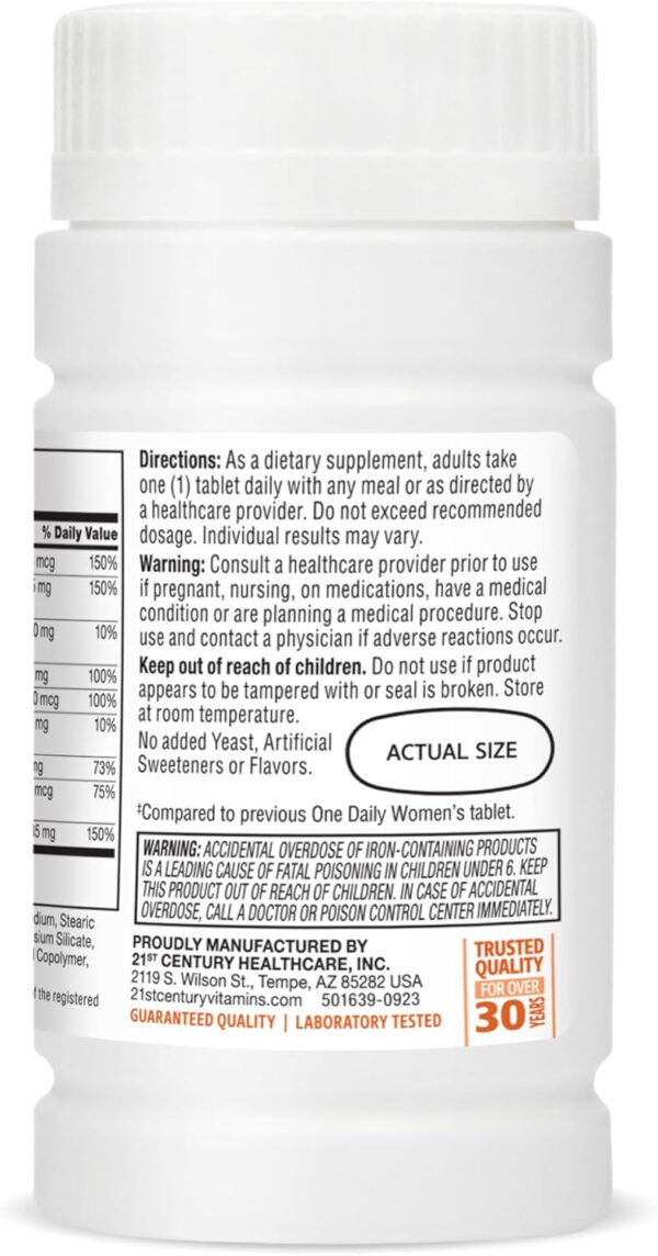 21st Century One Daily Women's Tablets, 100 Count