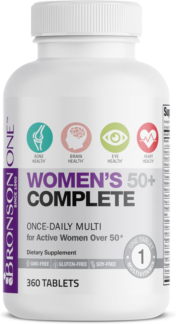 Bronson ONE Daily Women’s 50+ Complete Multivitamin Multimineral, 180 Tablets