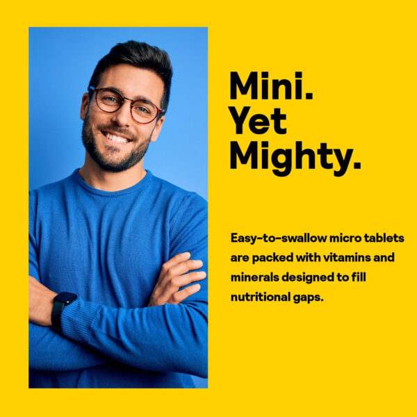 68948a530a9fe16cf1e0a4736f5bf33cd86f27c9d269f4c896086.jpg Nature's Life Mighty Mini Vite - Daily Multivitamin for Women and Men - Vitamin D and B Complex - Immunity and Energy Metabolism Support - Lab Verified - 120 Servings, 240 Micro Tablets