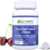 EZ Melts Dissolvable Multivitamin with Iron for Women and Men, Sugar-Free, 1-Month Supply
