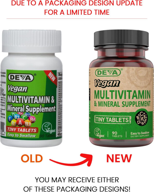 68948bcf24500d2c9e58d7b3cb6c2b4df468a9303fa80a9740978.jpg DEVA Vegan Multivitamin for Women & Men with Iron, Vitamin C, E, B Complex Vitamins, Zinc, 90 Tiny Tablets