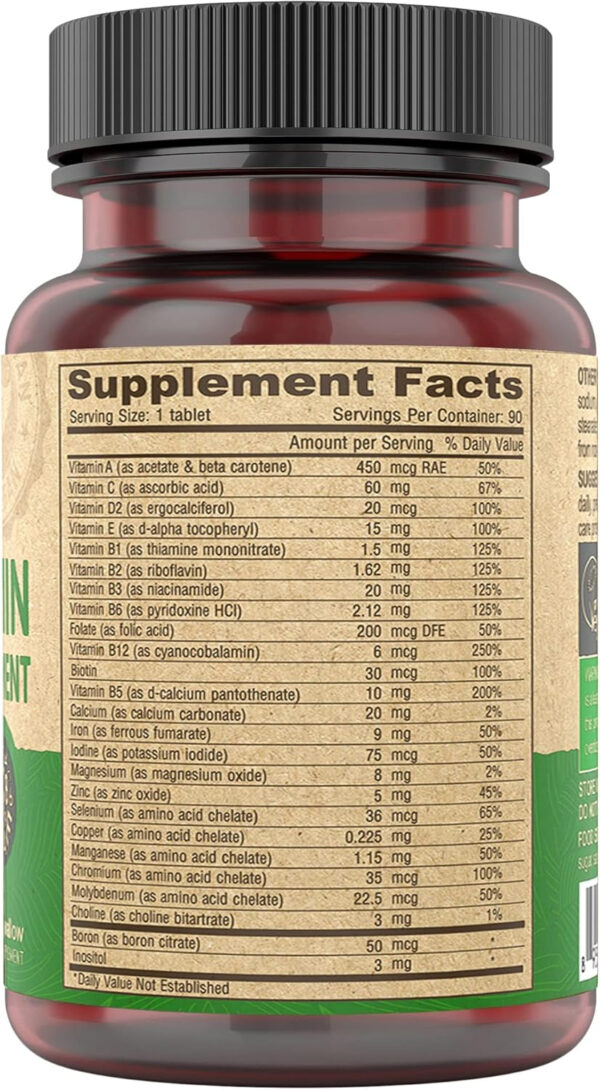 68948bd24377543744cd5507870adca8ea0c981fb82a8b50119aa.jpg DEVA Vegan Multivitamin for Women & Men with Iron, Vitamin C, E, B Complex Vitamins, Zinc, 90 Tiny Tablets