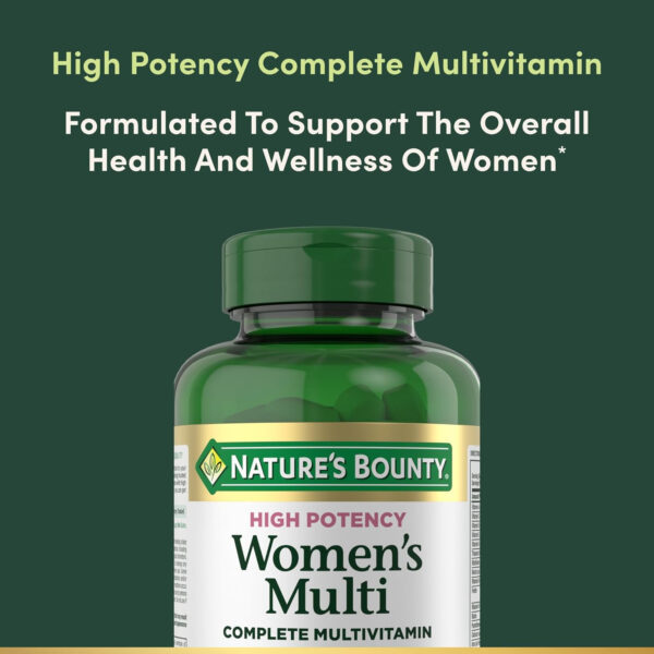 Nature's Bounty High Potency Women’s Complete Multivitamin, Daily Vitamin with Vitamin C, Supports Heart Health & Immune Function, Essential Nutrition for Women, 120 Caplets